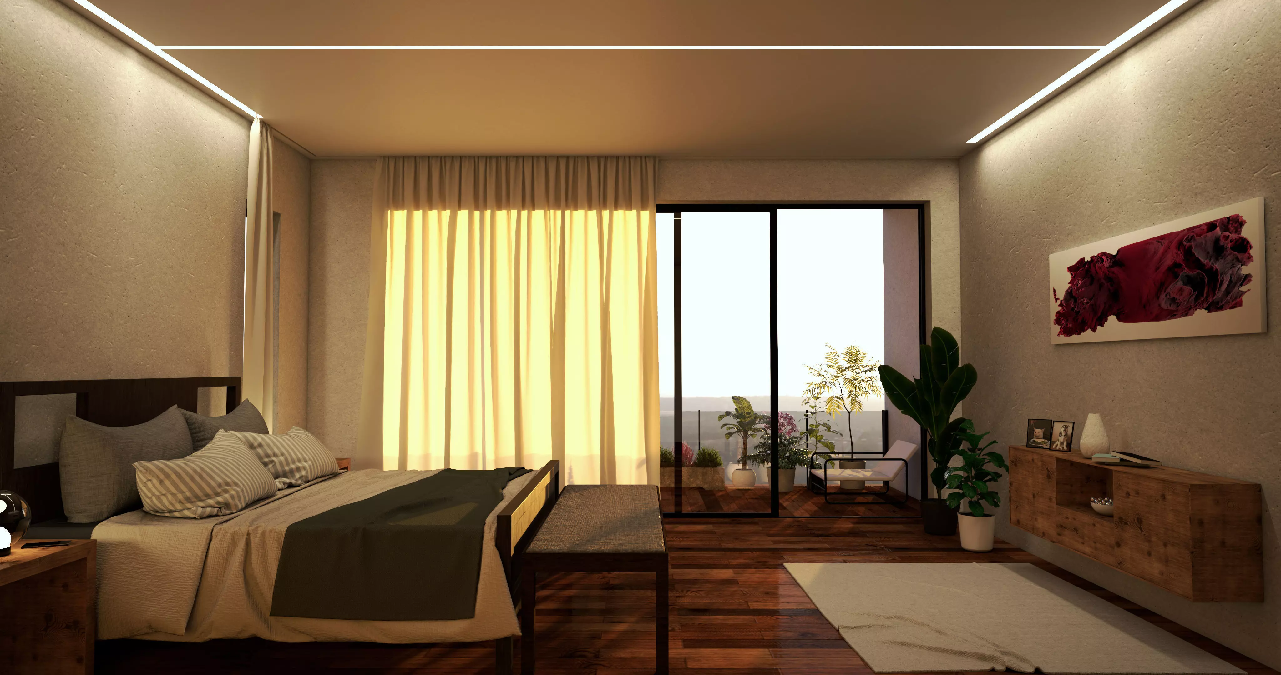 King bed 3D model