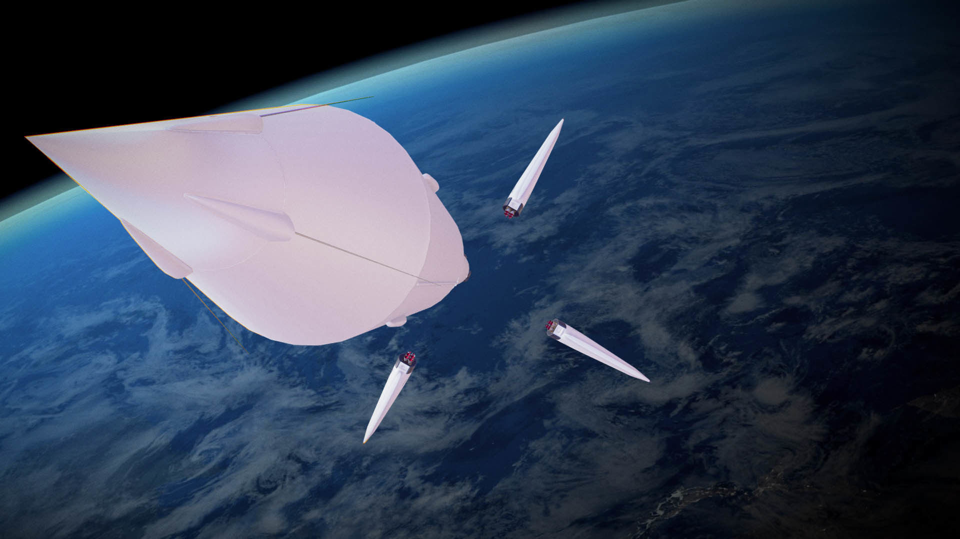 Sputnik Rocket and Sputnik Satellite Low-poly 3D model_22