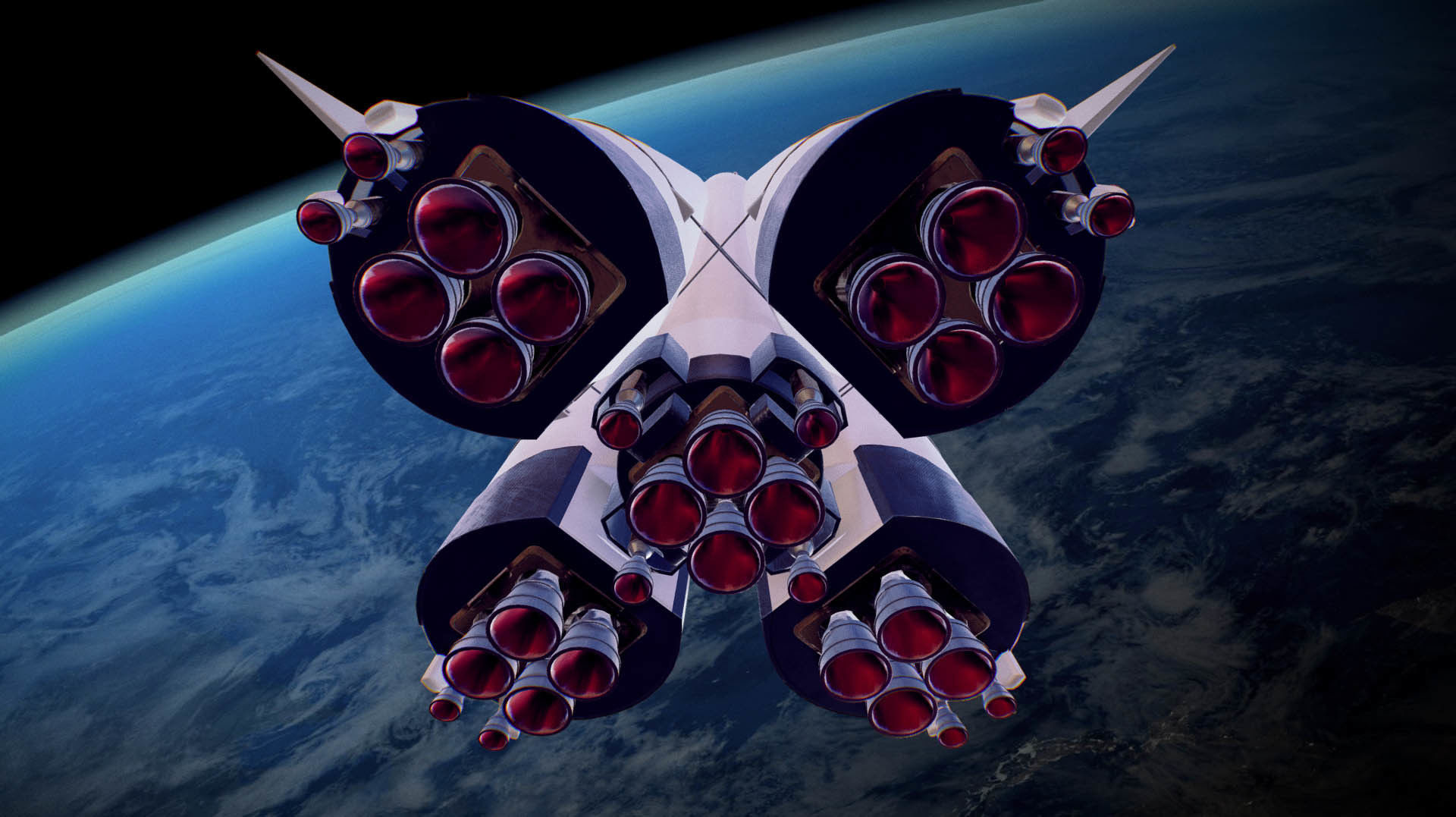 Sputnik Rocket and Sputnik Satellite Low-poly 3D model_29