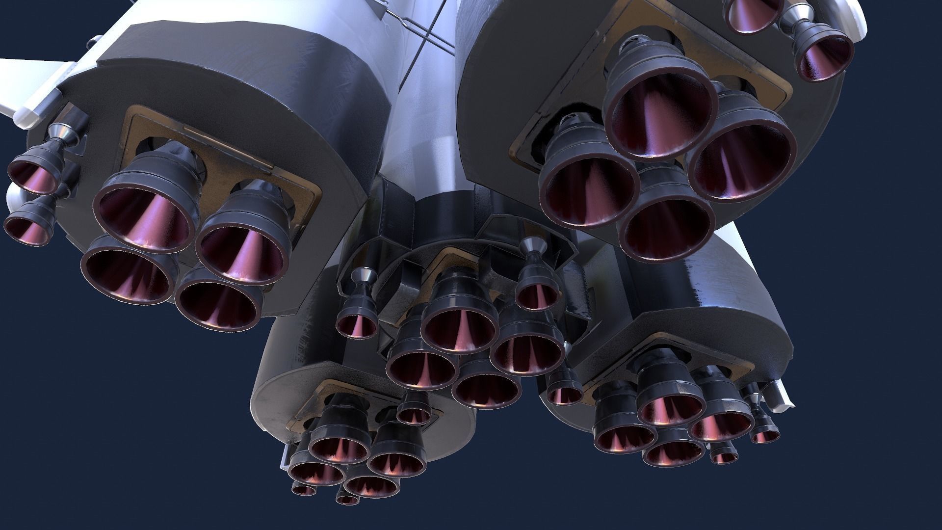 Sputnik Rocket and Sputnik Satellite Low-poly 3D model_2