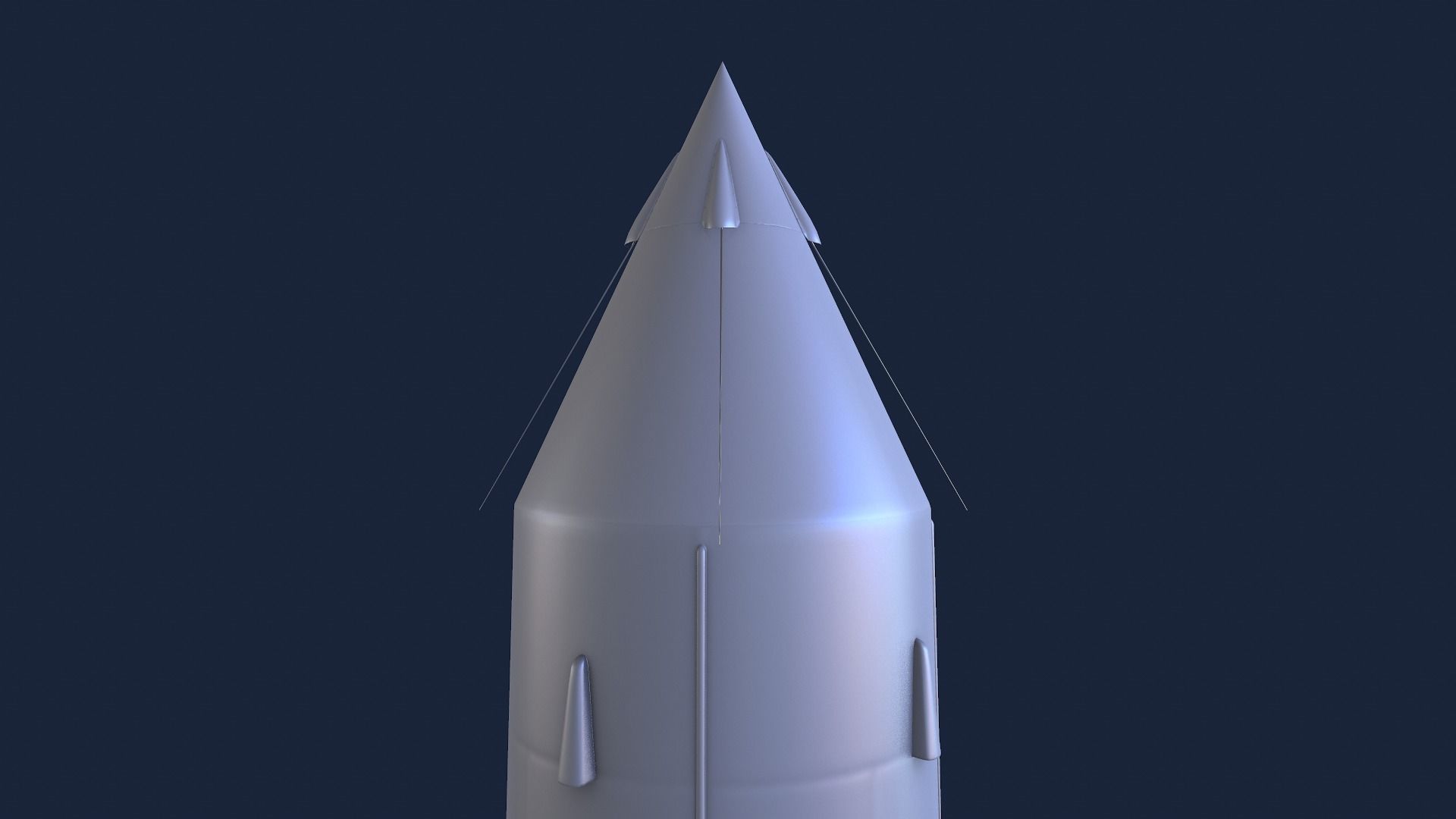 Sputnik Rocket and Sputnik Satellite Low-poly 3D model_16