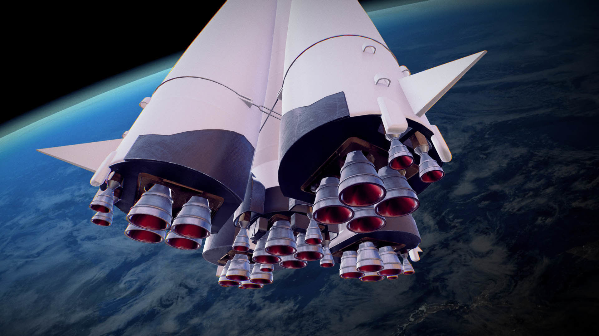 Sputnik Rocket and Sputnik Satellite Low-poly 3D model_28