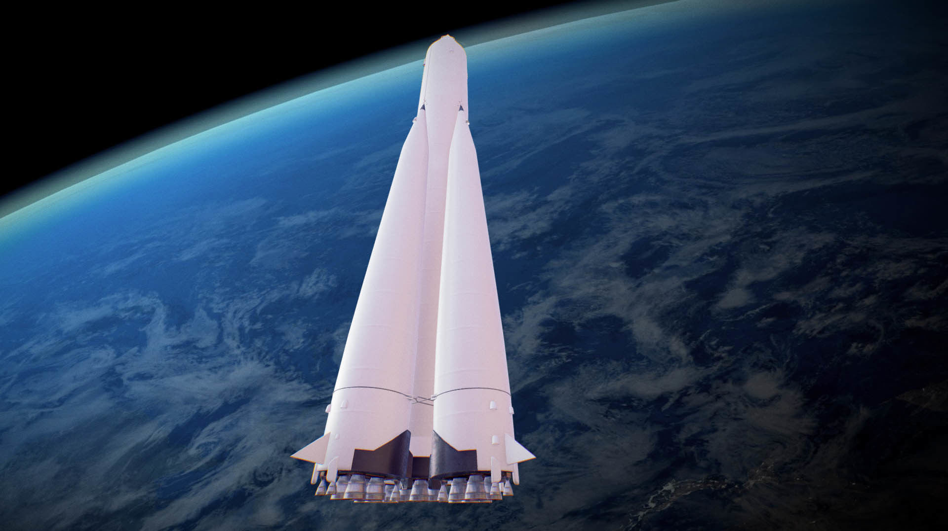 Sputnik Rocket and Sputnik Satellite Low-poly 3D model_25