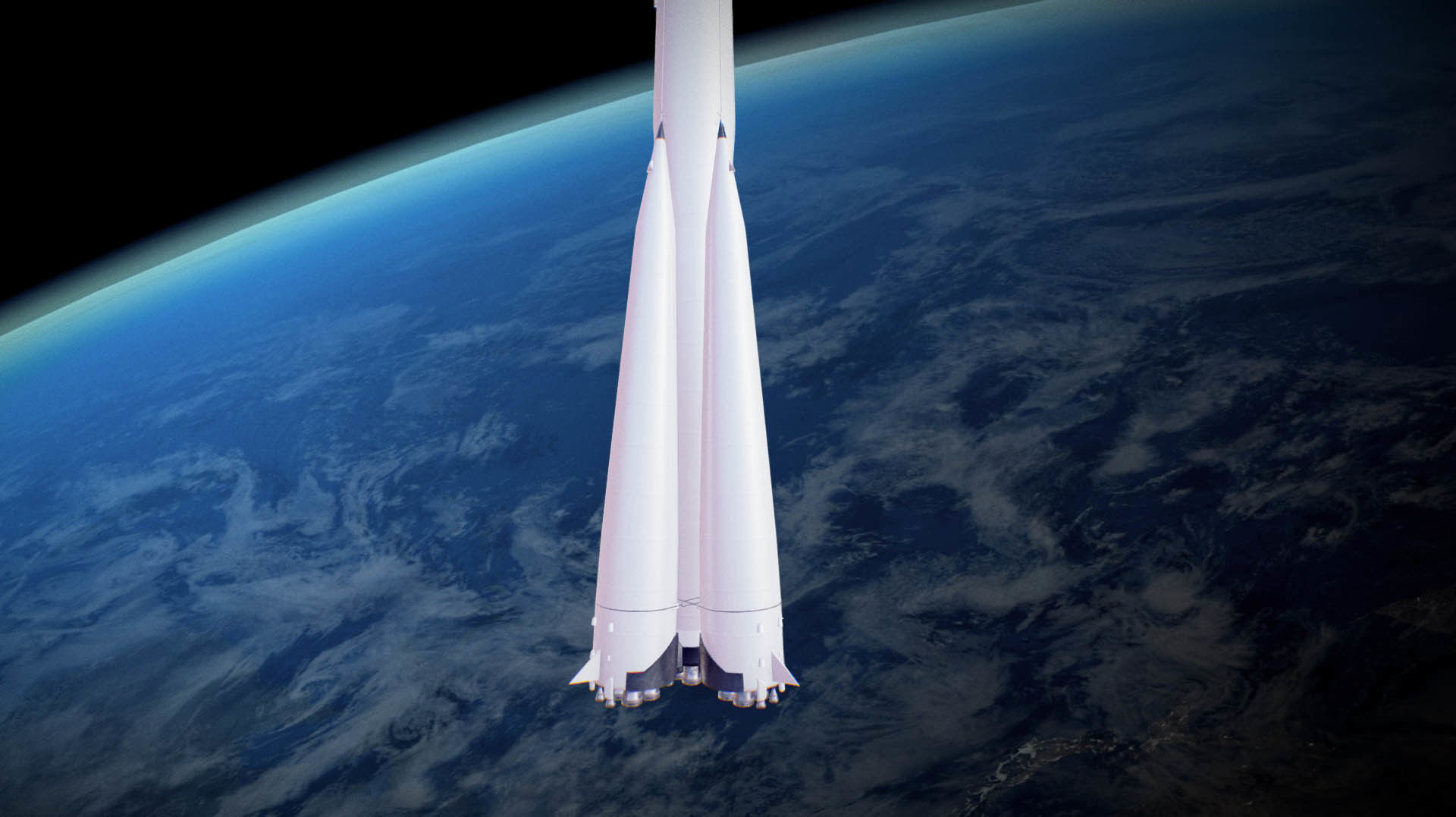 Sputnik Rocket and Sputnik Satellite Low-poly 3D model_26