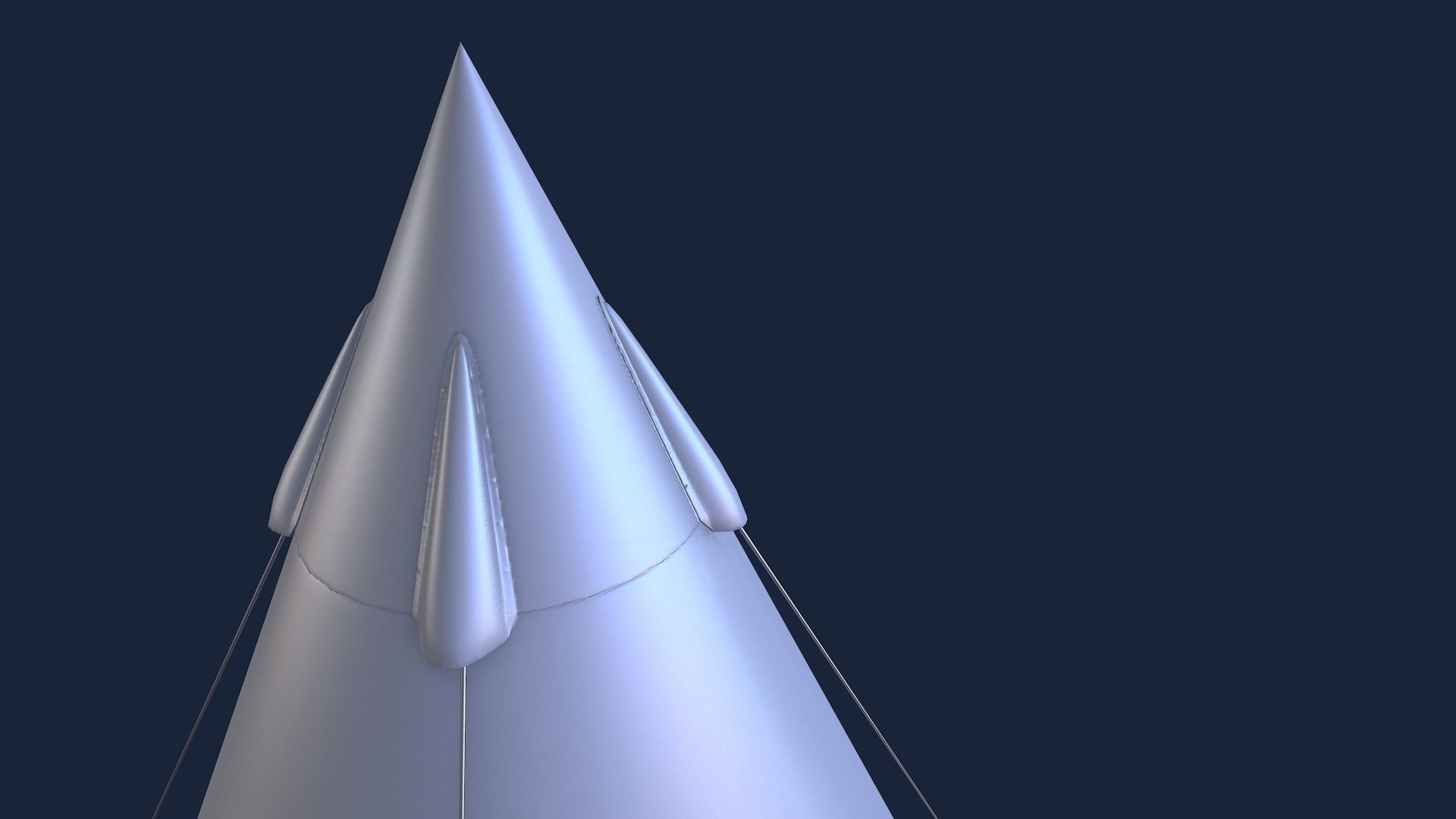 Sputnik Rocket and Sputnik Satellite Low-poly 3D model_18