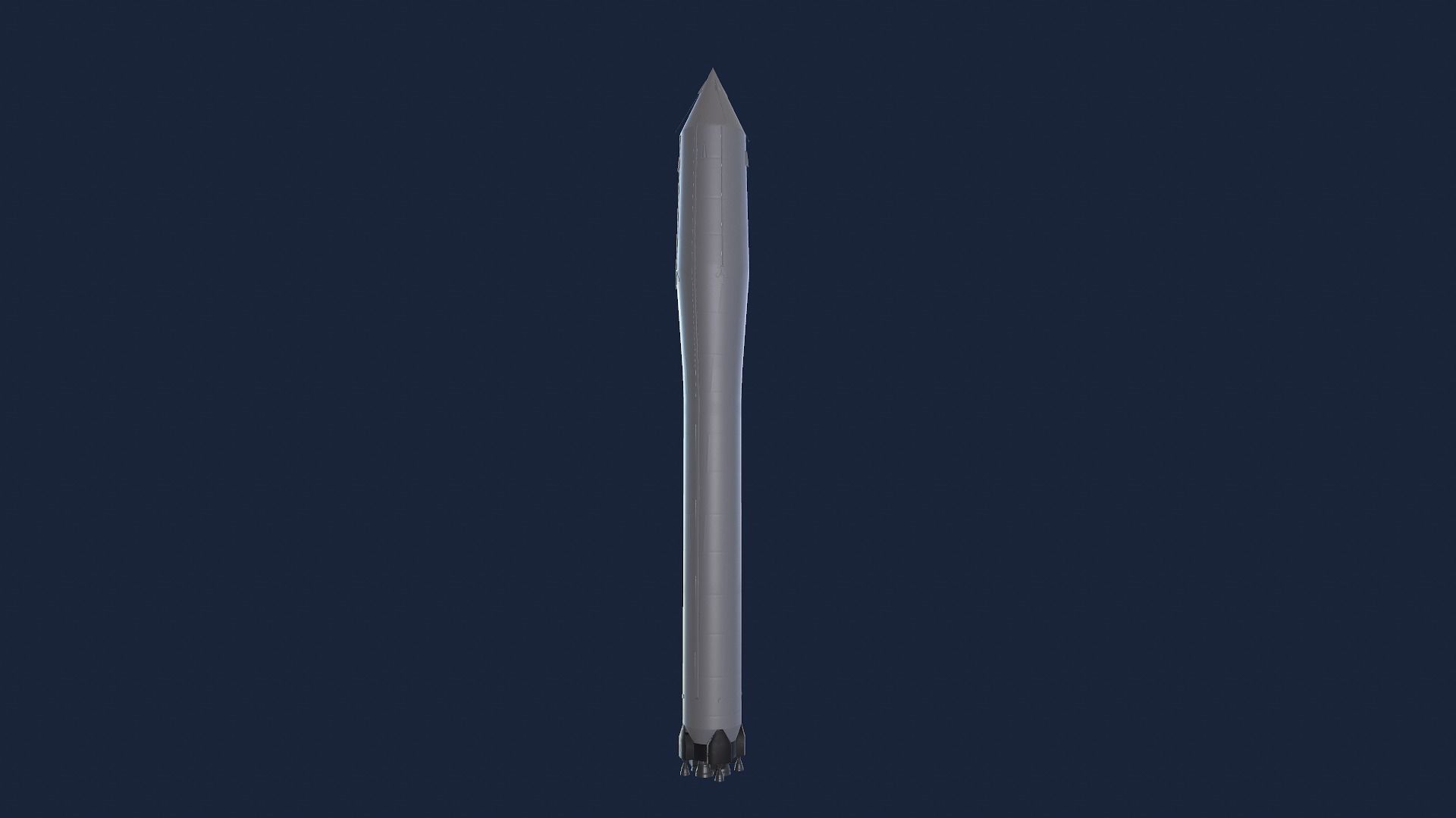 Sputnik Rocket and Sputnik Satellite Low-poly 3D model_10