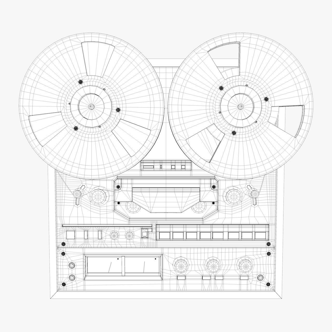 Tape Recorder 3D model_1