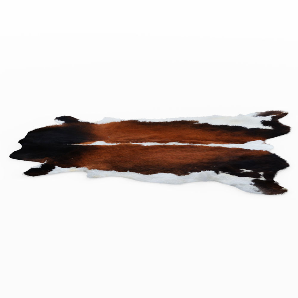 Cowhide Brown And White Rug 3D model_2