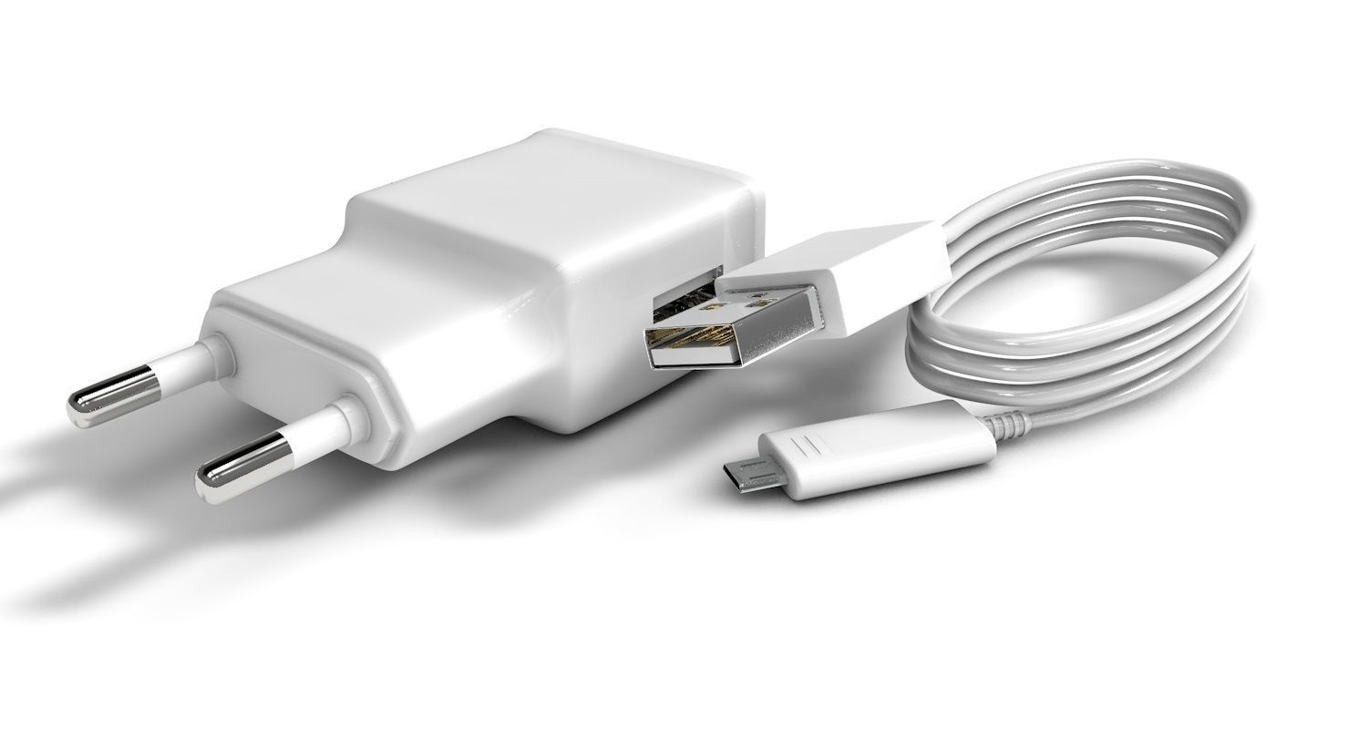Samsung Ladekabel Charger SET Low-poly 3D model_7