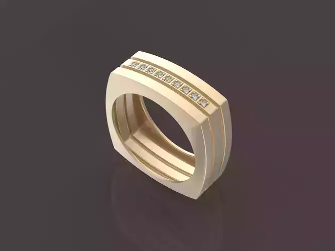 9 stones male ring
