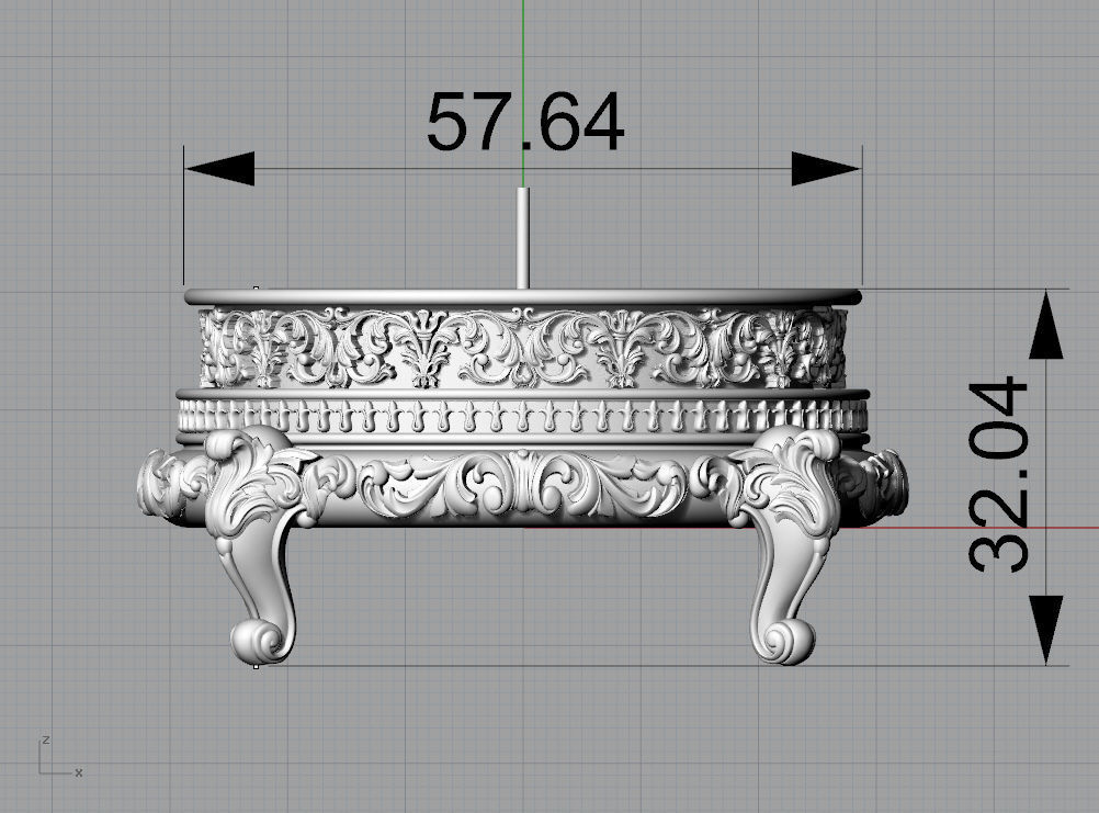 Pedestal ornate gold candle holder 3D print model_14