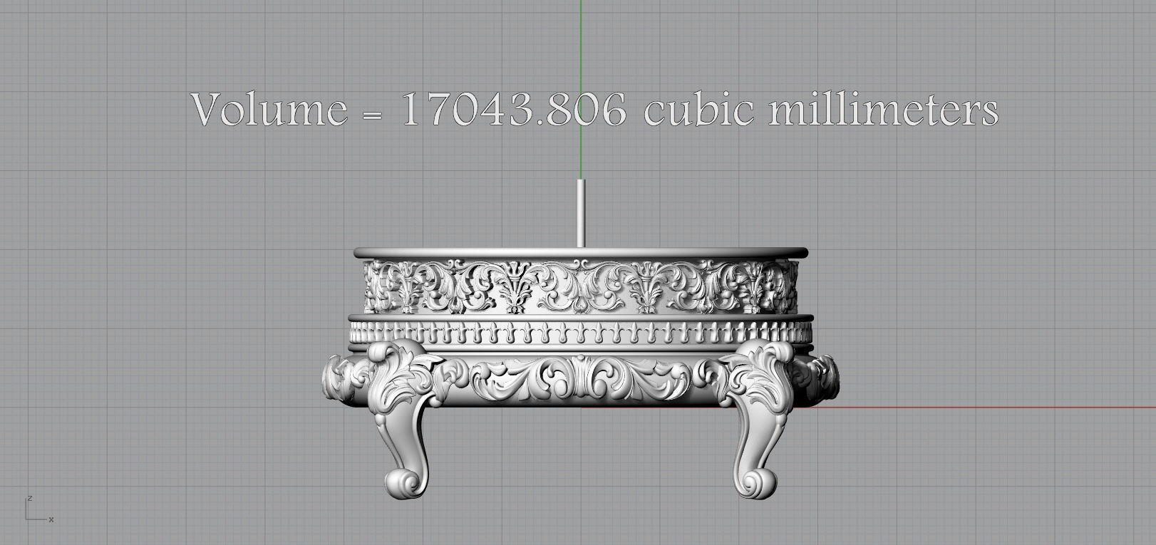 Pedestal ornate gold candle holder 3D print model_15