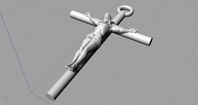 cross jesus on 3D print model