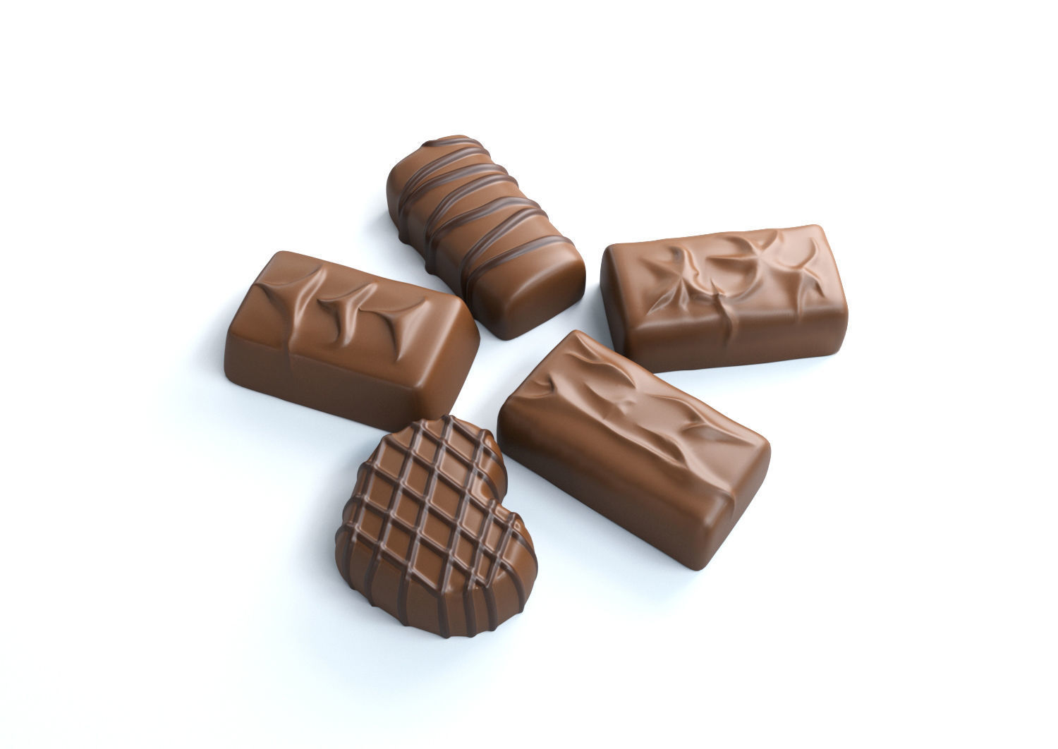 Chocolate Candies 02 3D model_1