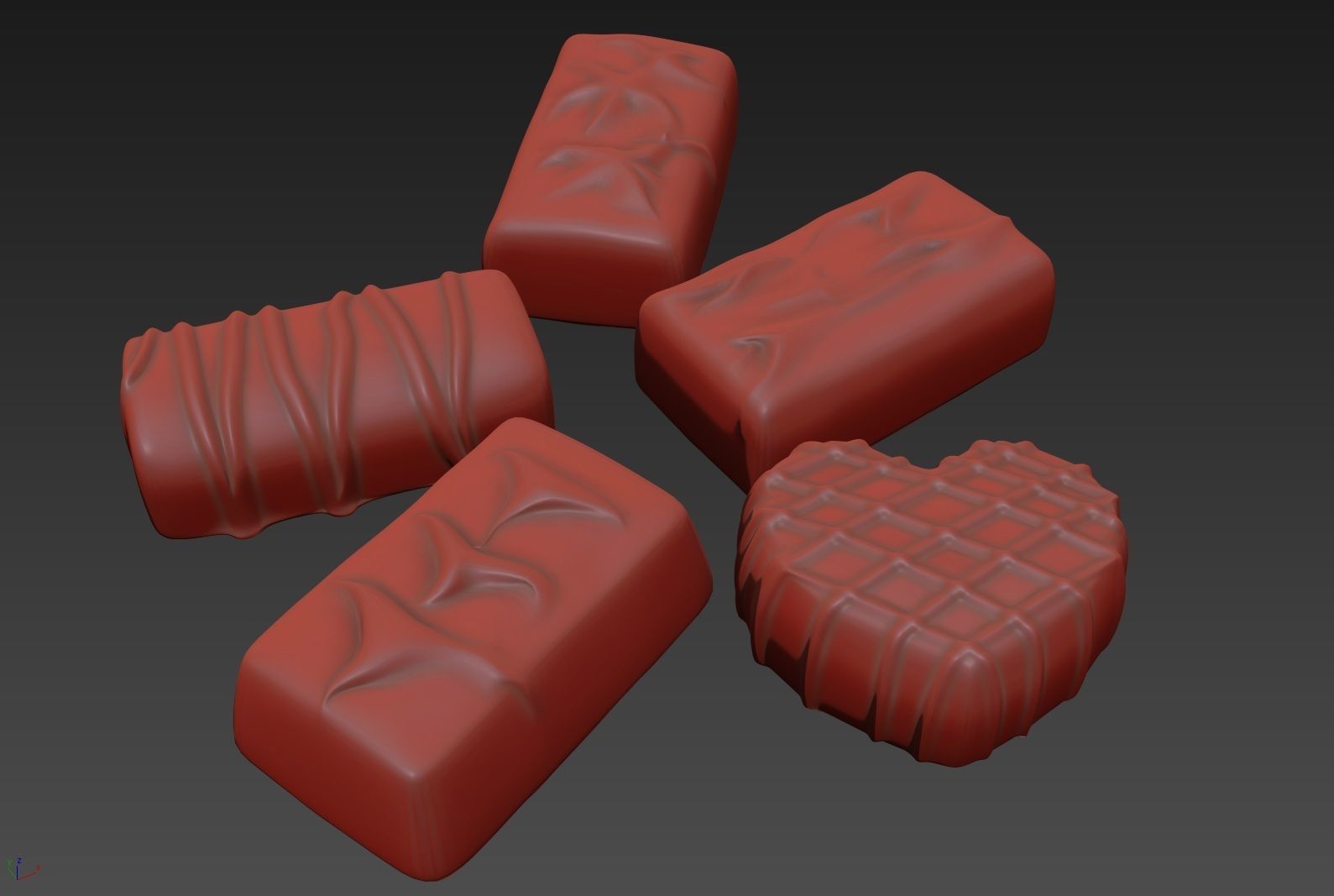 Chocolate Candies 02 3D model_2