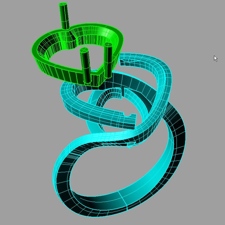 Luxury heart engagement ring AN020 3D print model_2