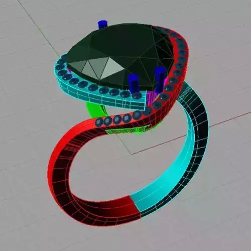 Luxury heart engagement ring AN020