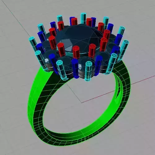 Classic Sapphire engagement ringRound stone cut 3dmodel