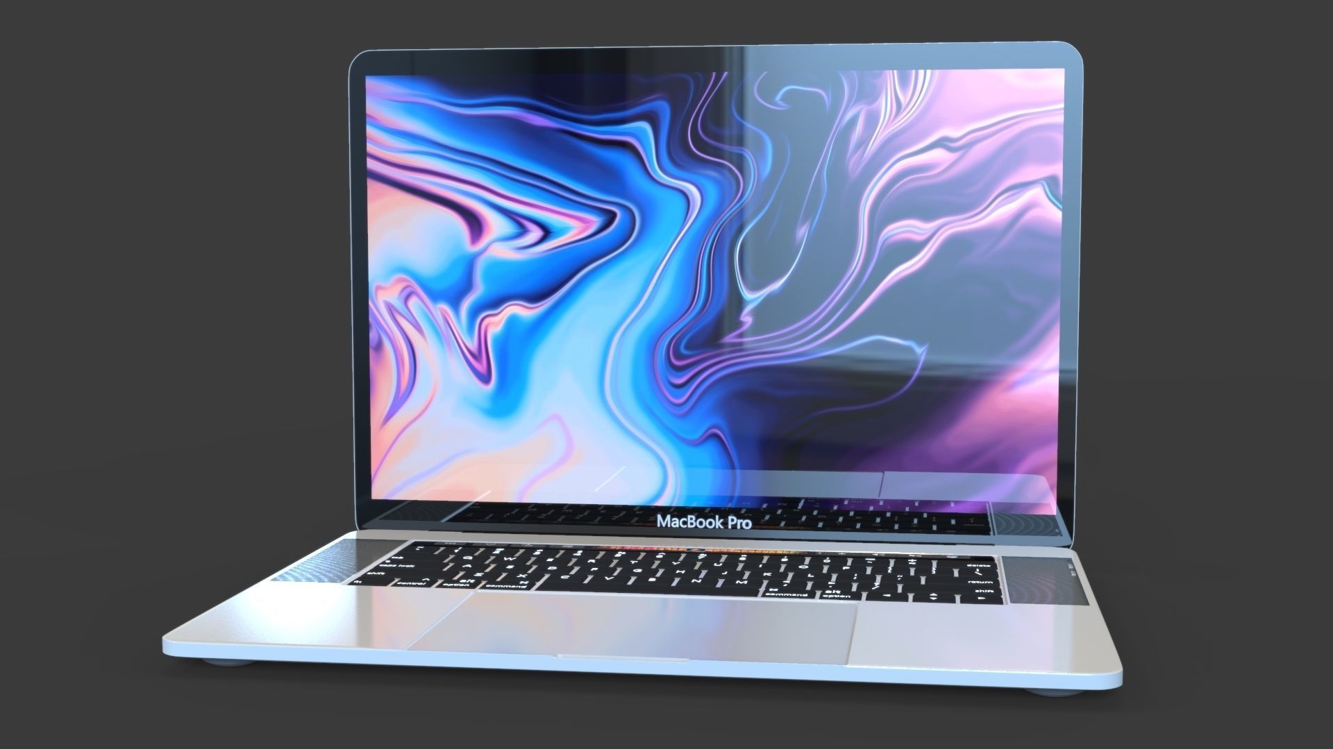 New Gen MacBook Pro - PBR Low-poly 3D model_12