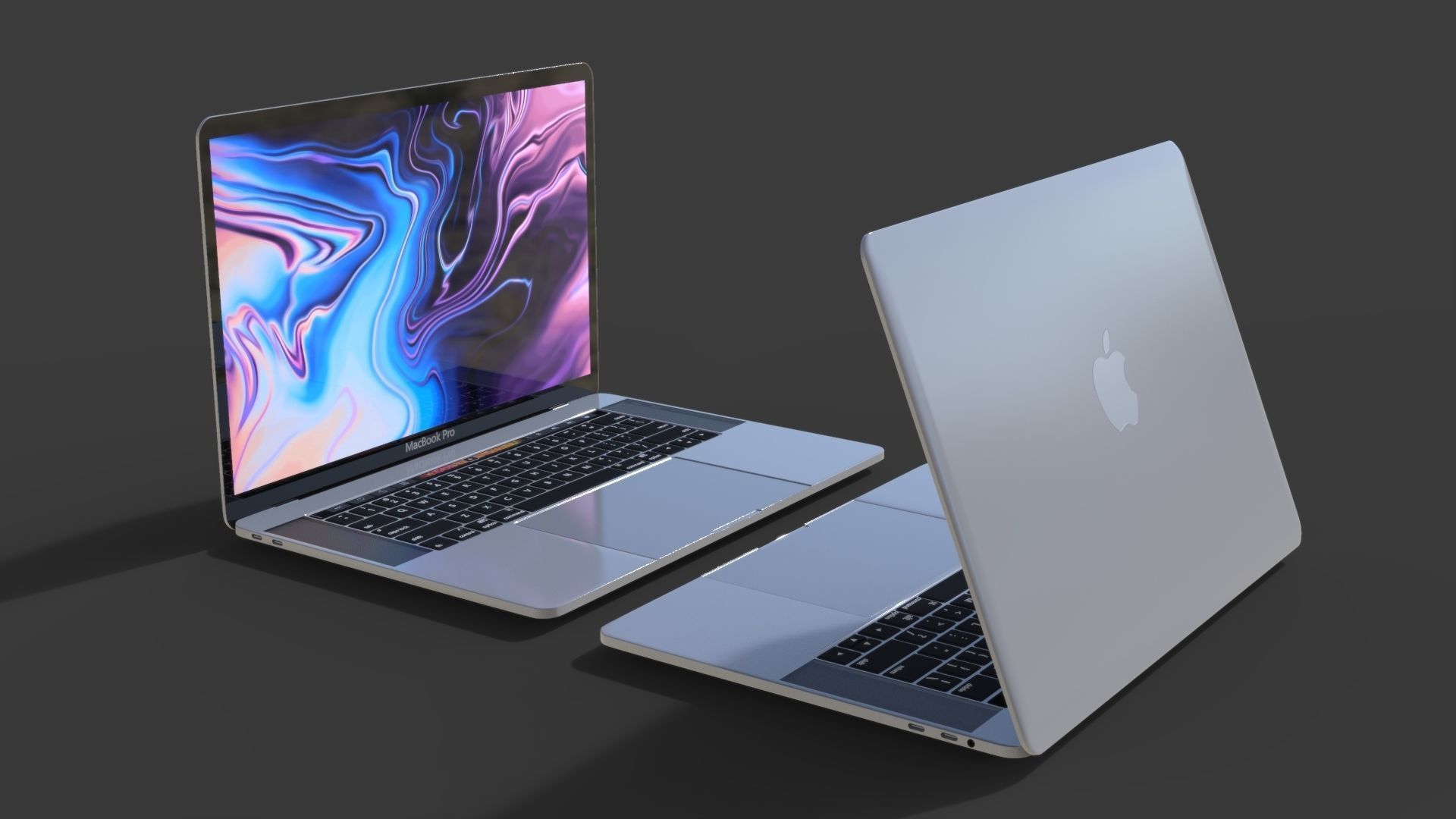New Gen MacBook Pro - PBR Low-poly 3D model_7