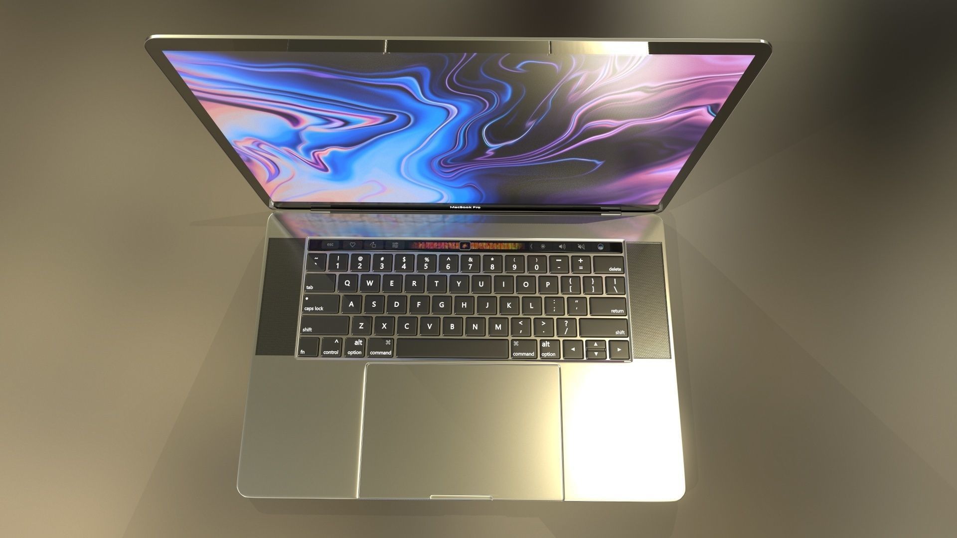 New Gen MacBook Pro - PBR Low-poly 3D model_17