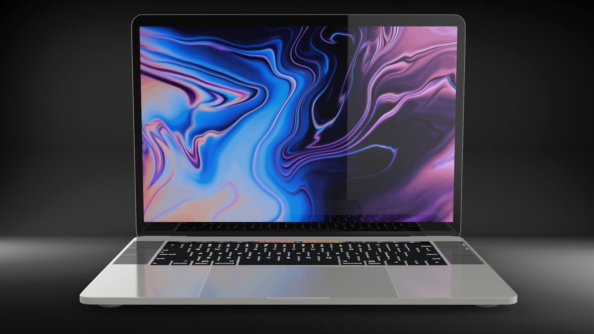 New Gen MacBook Pro - PBR Low-poly 3D model_3
