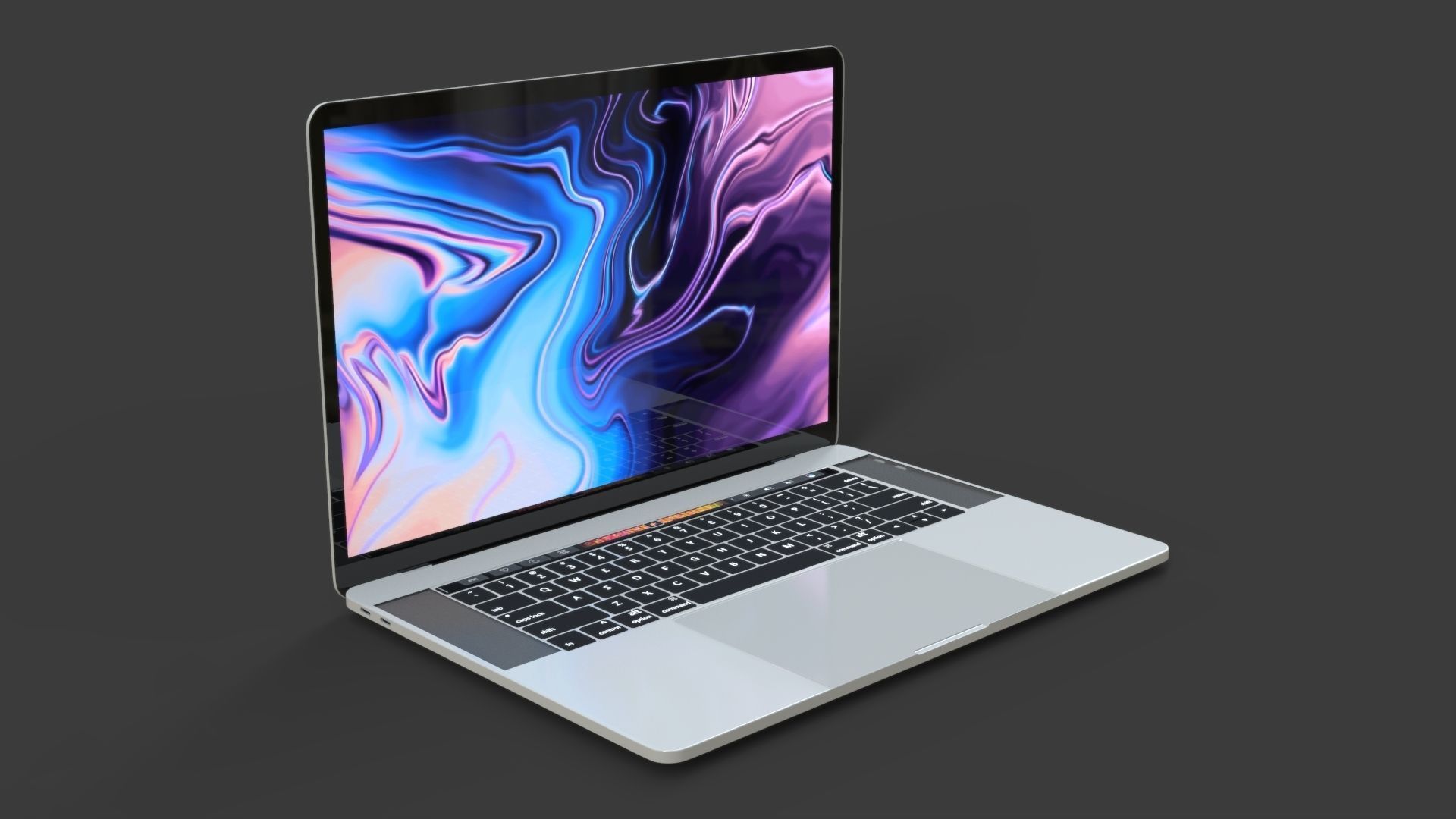 New Gen MacBook Pro - PBR Low-poly 3D model_5