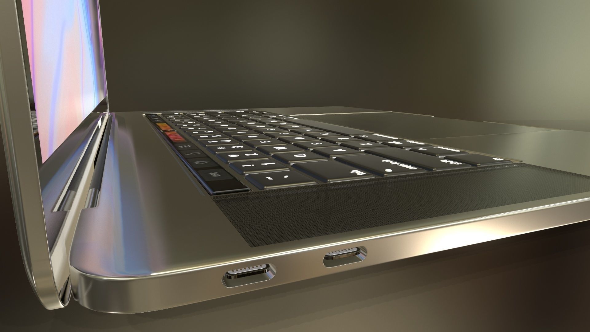 New Gen MacBook Pro - PBR Low-poly 3D model_21