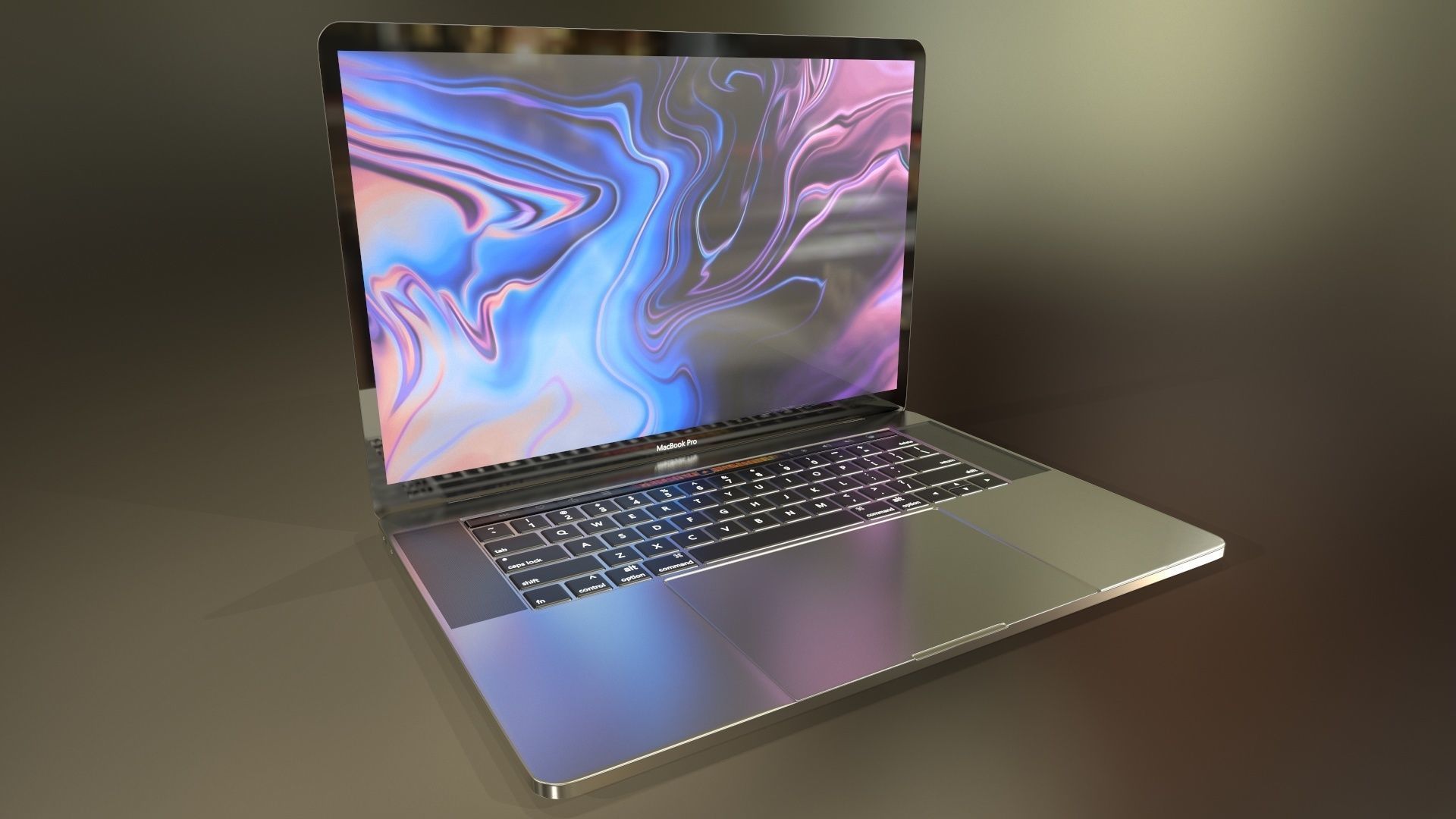 New Gen MacBook Pro - PBR Low-poly 3D model_13
