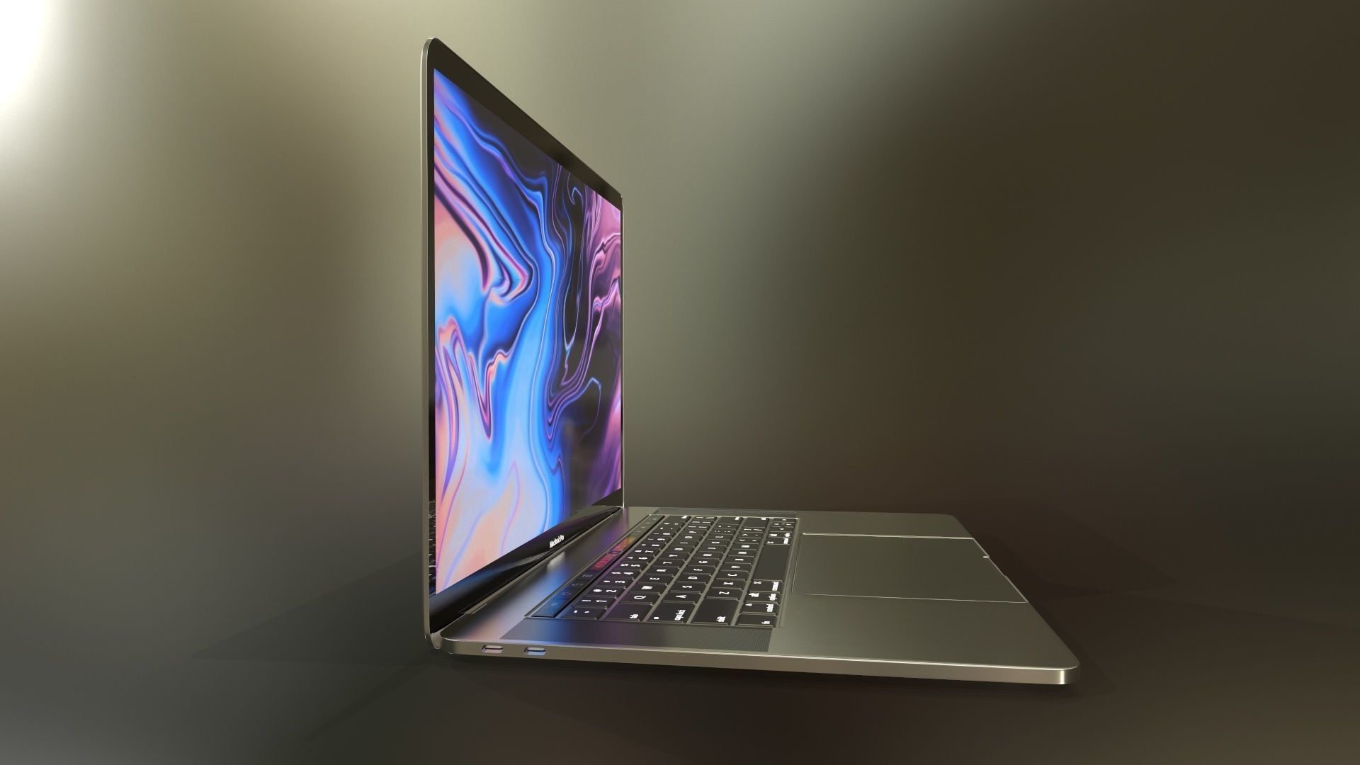 New Gen MacBook Pro - PBR Low-poly 3D model_16
