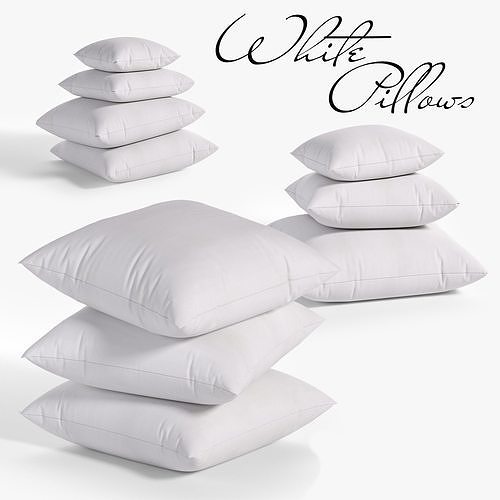 50 Decorative pillows sets  Low-poly 3D model 4