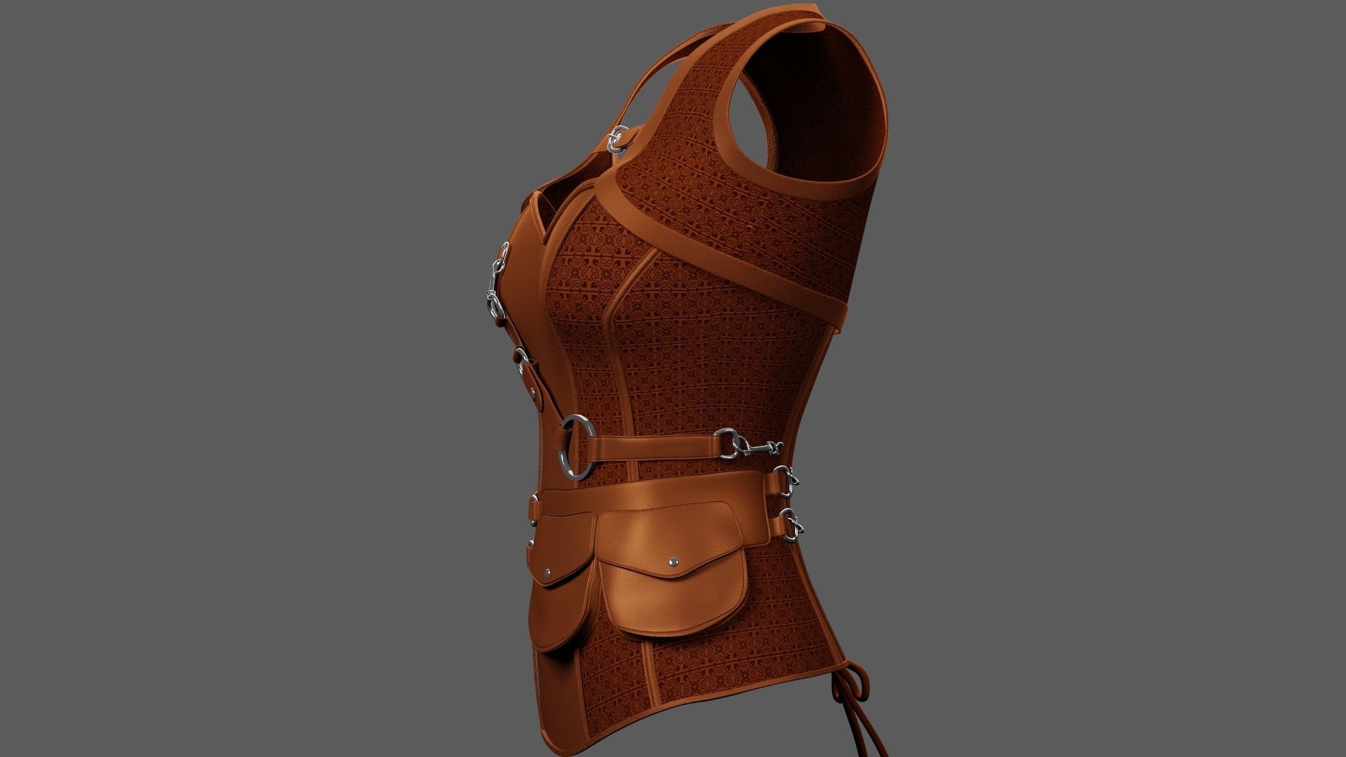 Corset PBR Low-poly 3D model_12