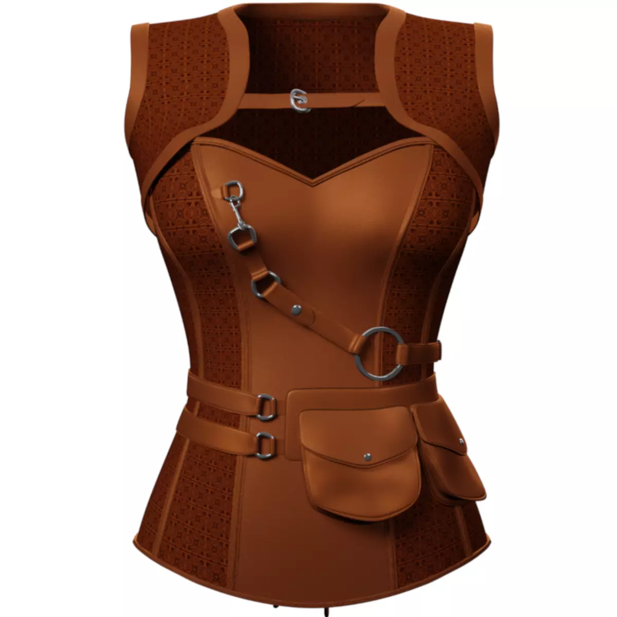 Corset PBR Low-poly 3D model_0