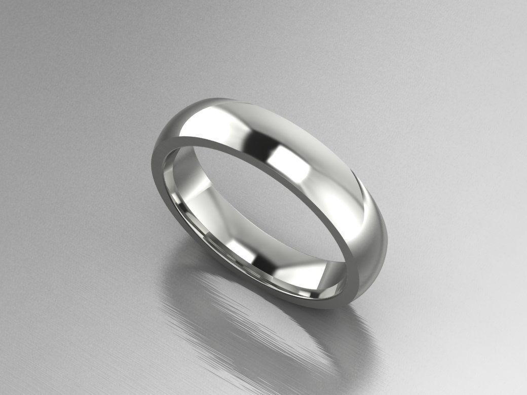 Multi Pack 5 Rings Size 10 Comfort Fit Ring 5mm to 9mm 3D print model_3