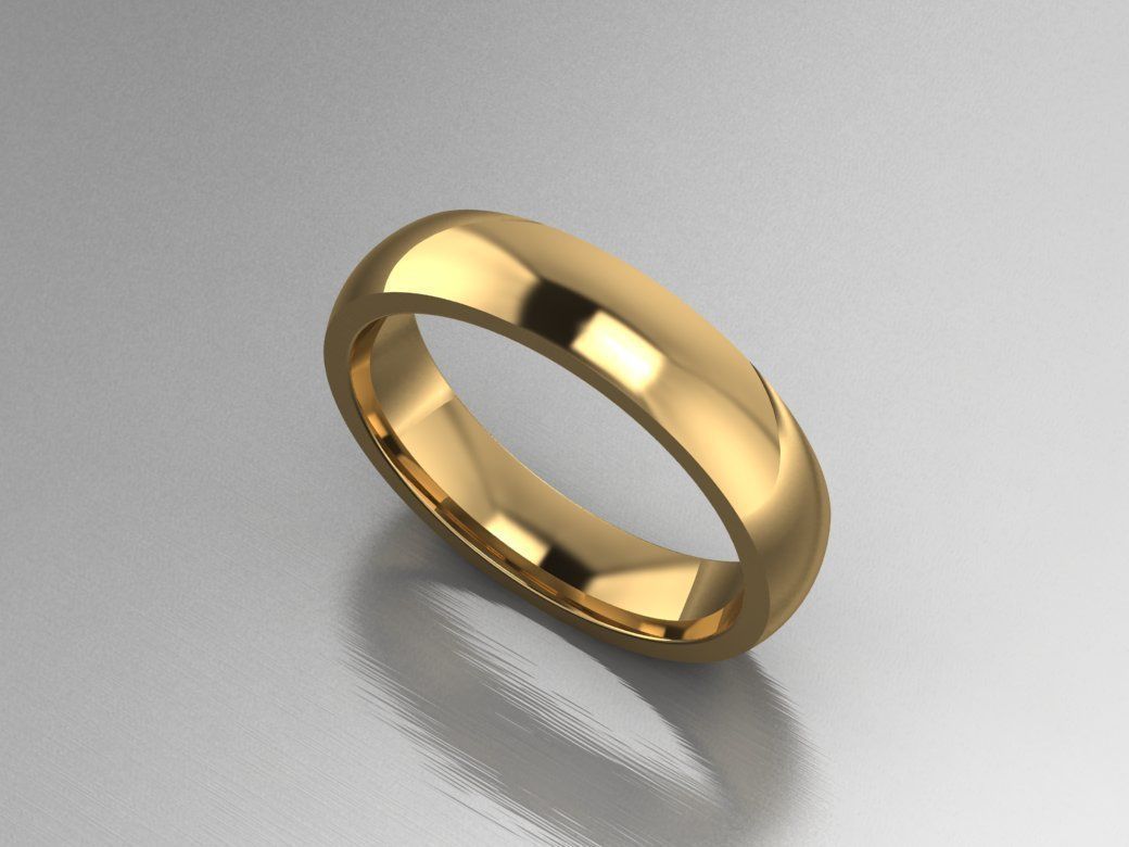 Multi Pack 5 Rings Size 10 Comfort Fit Ring 5mm to 9mm 3D print model_4