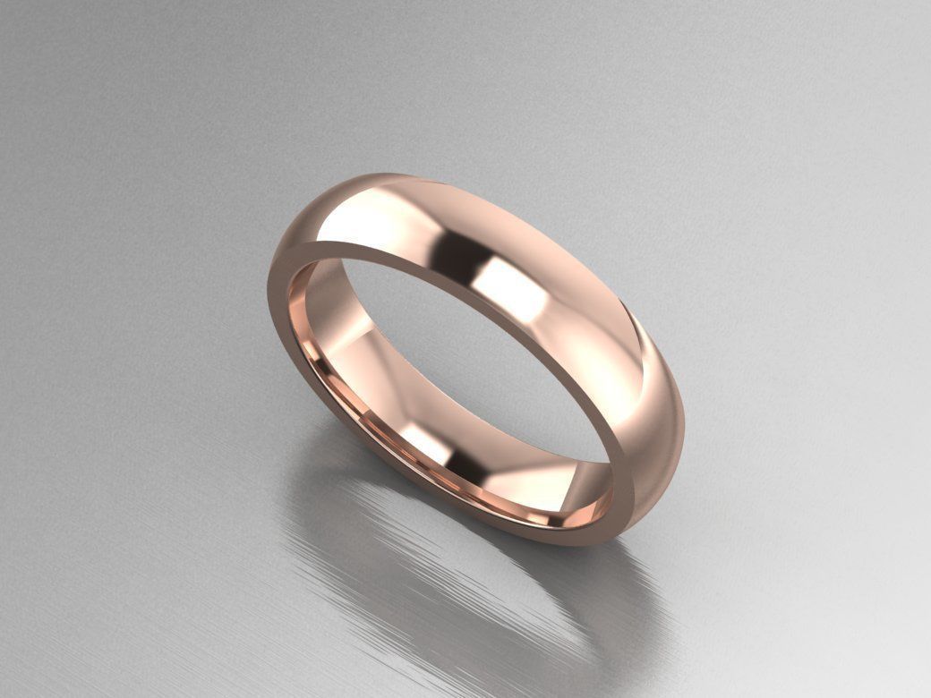 Multi Pack 5 Rings Size 10 Comfort Fit Ring 5mm to 9mm 3D print model_5