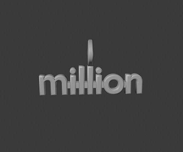 million pendant 3D print model