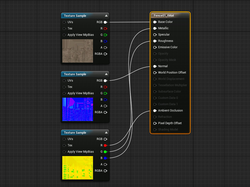 Wooden Fence Low-poly 3D model_3