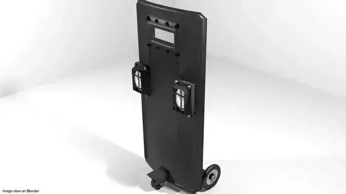 Personal Armor Shield - Roller Ballistic Shield 3D model