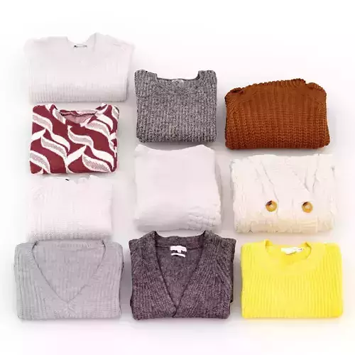 Folded Womens Sweaters Collection 020-029