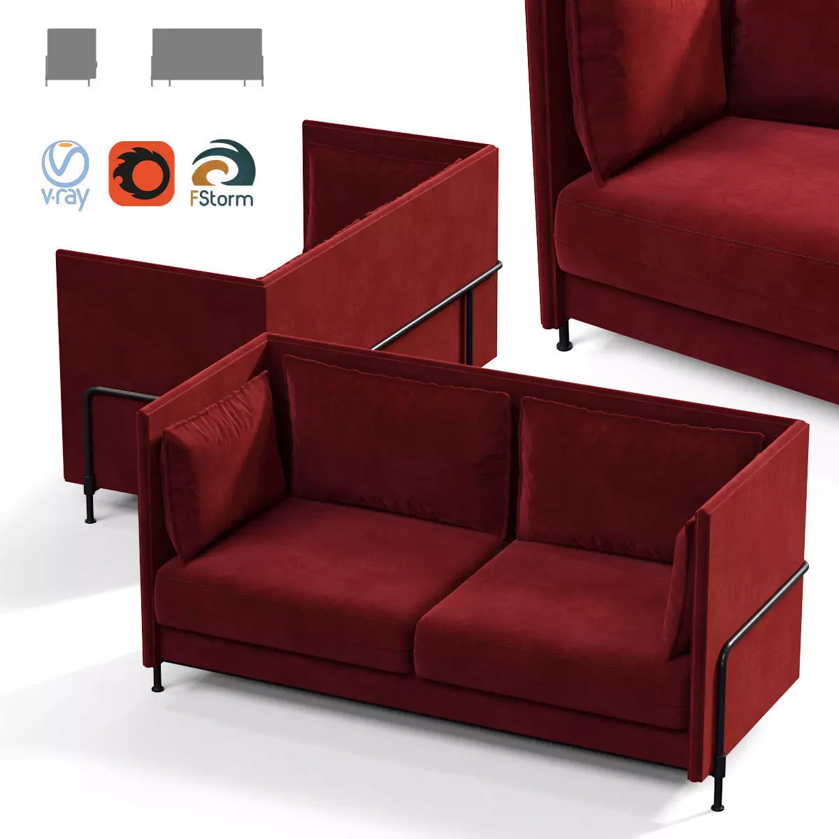 Krost Hush Sofa 3D model_0