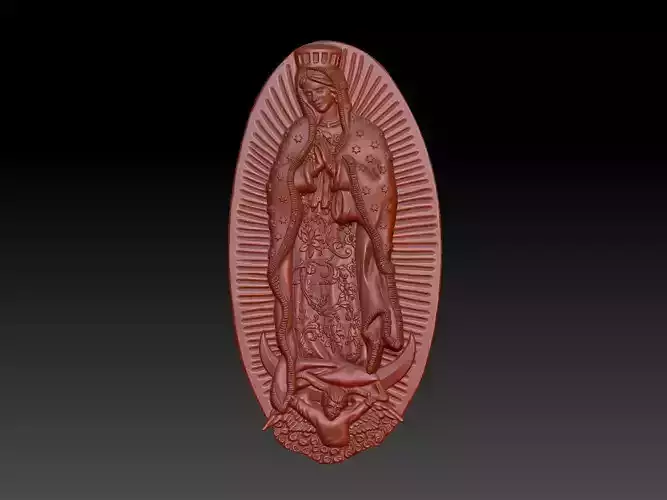 Our Lady of Guadalupe Medallion Set 3D print model  Virgin Mary