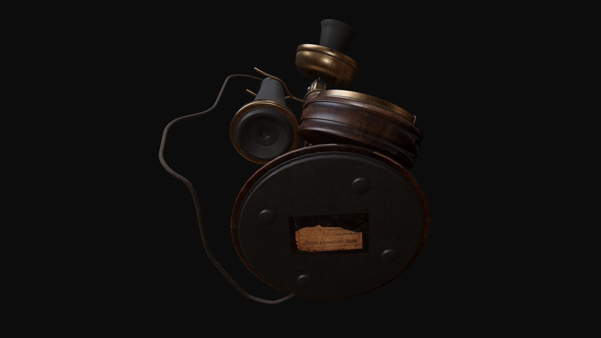 Old Candlestick Phone 3D model_15
