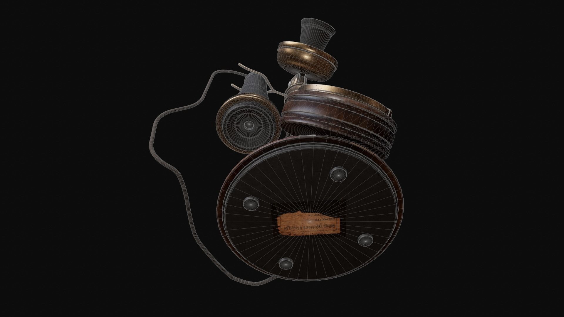 Old Candlestick Phone 3D model_16