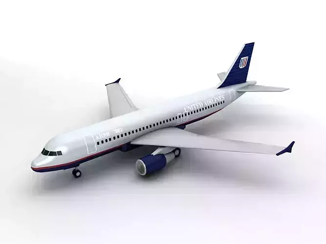 Airbus A320 Airliner - United Airlines LOW