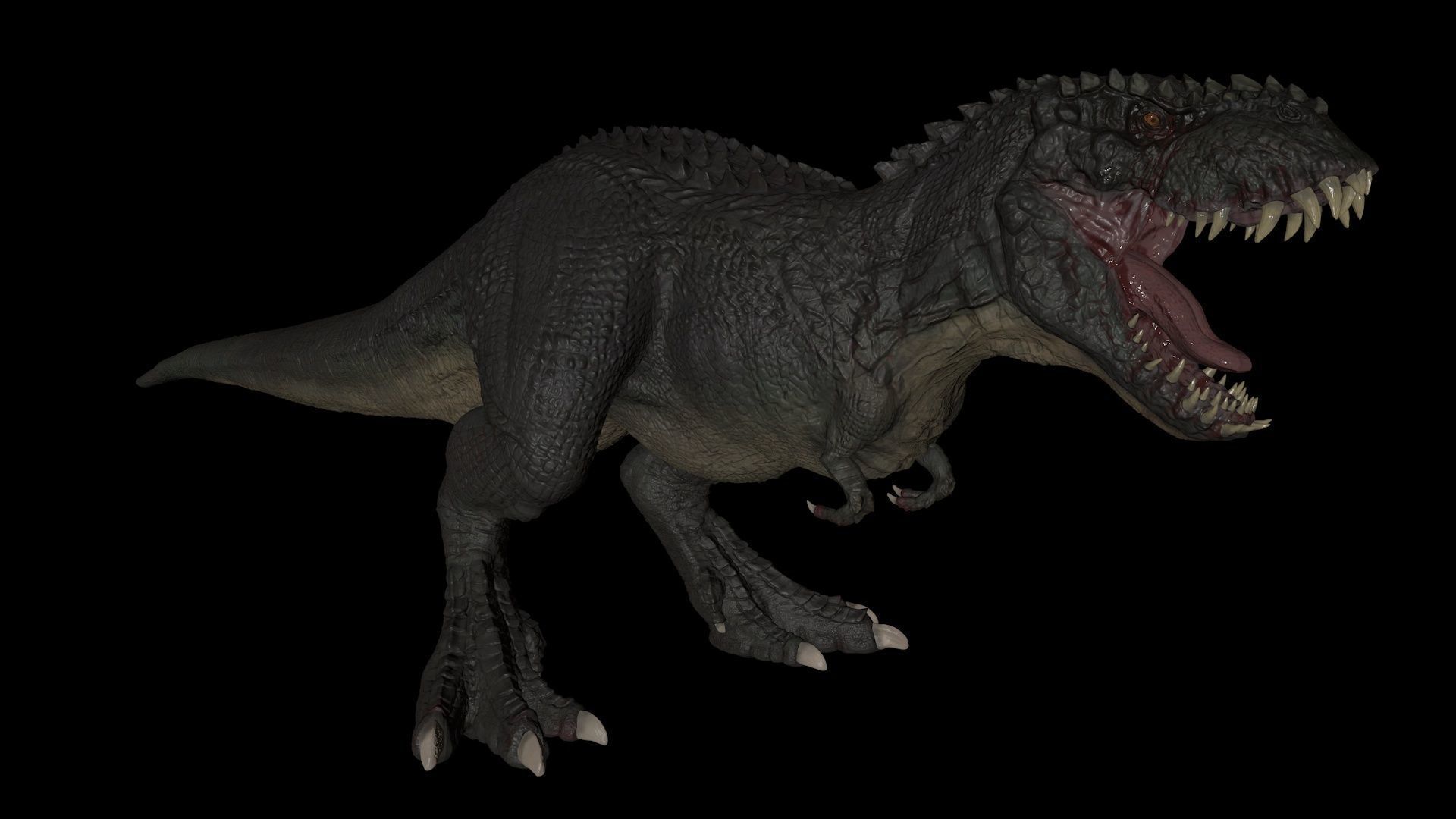 V- Rex - Vastatosaurus rex Low-poly 3D model_7