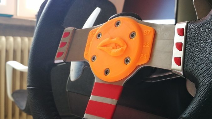 Biting lips for racing steering wheel 3D print model