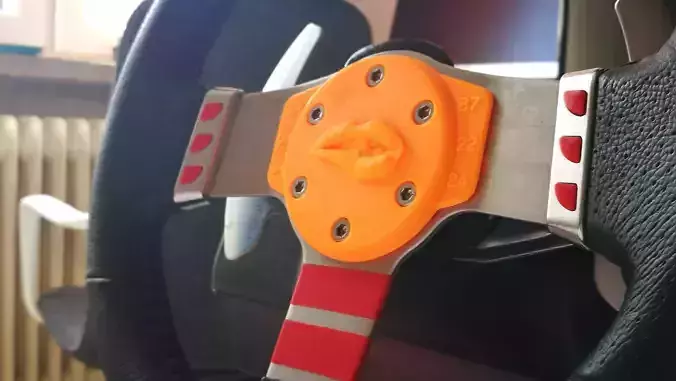 Biting lips for racing steering wheel