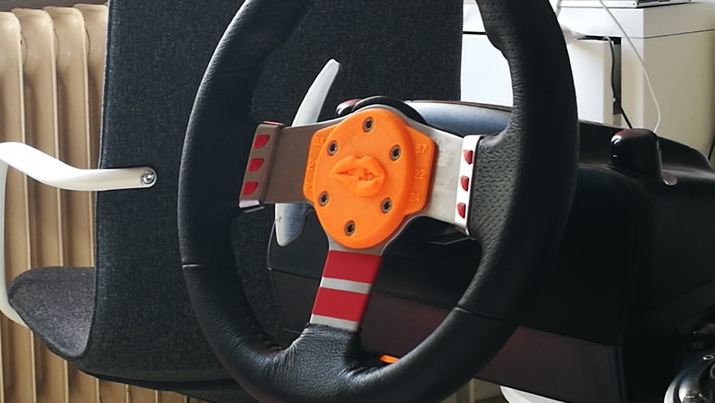 Biting lips for racing steering wheel 3D print model_7