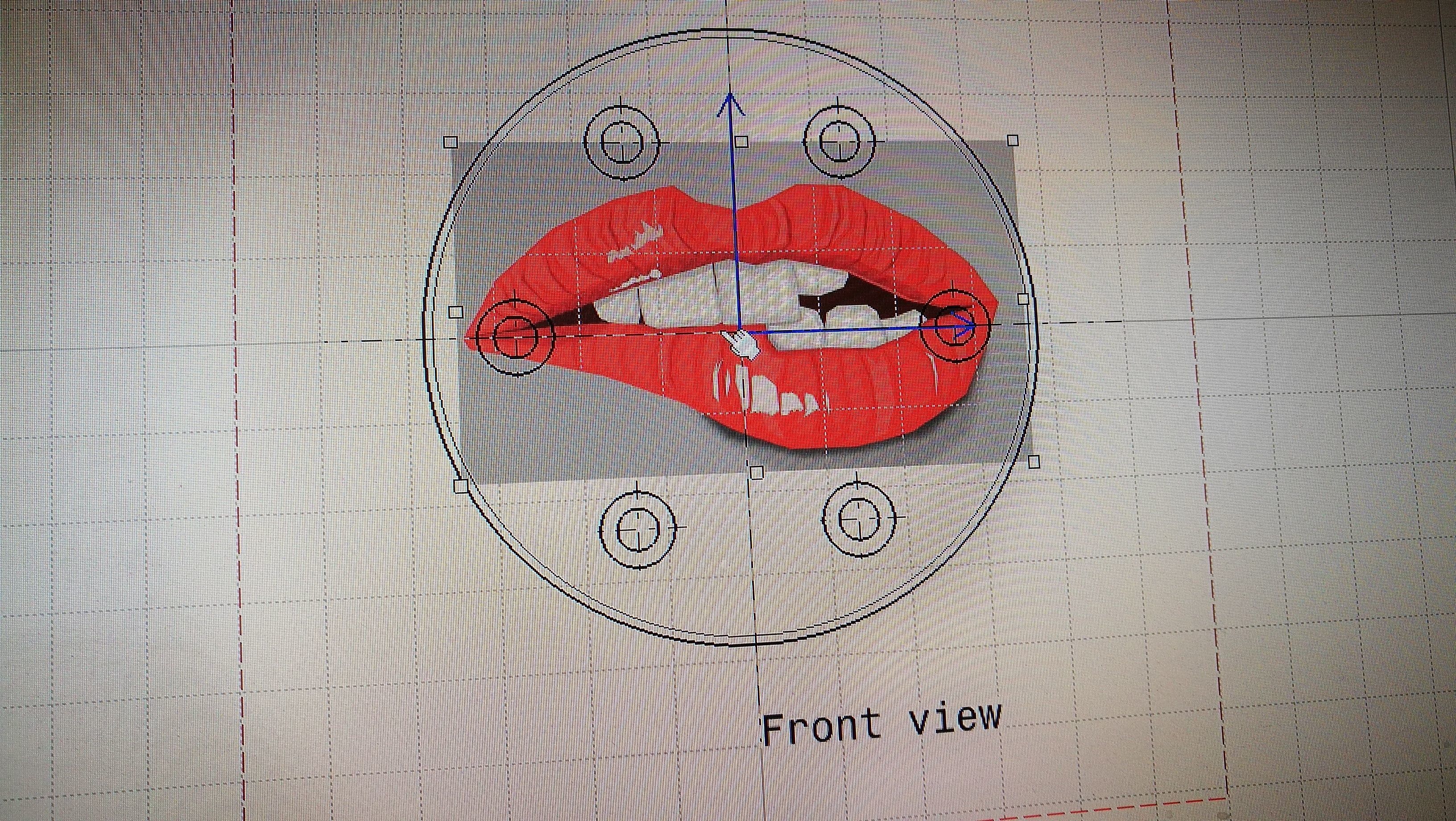 Biting lips for racing steering wheel 3D print model_5